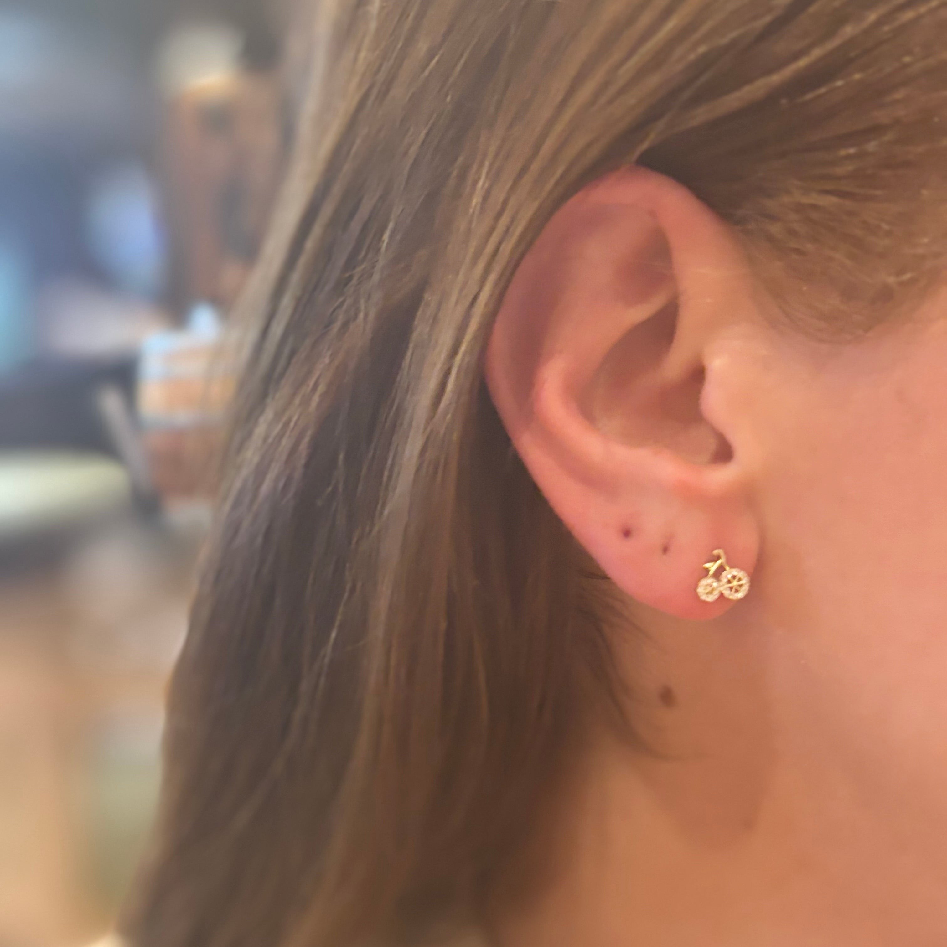 Micaela Solid Gold Dazzling Bicycle Studs - Caesar Loves Ava