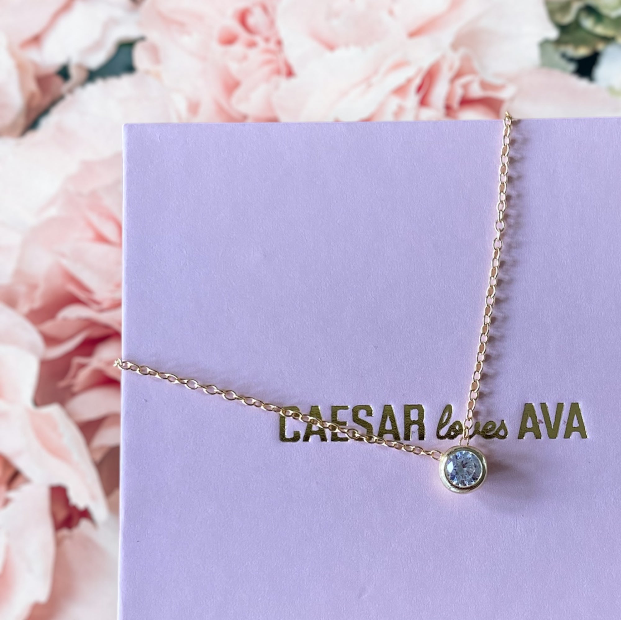 Kiki Dazzling Bezel Set Pendant Necklace - Caesar Loves Ava
