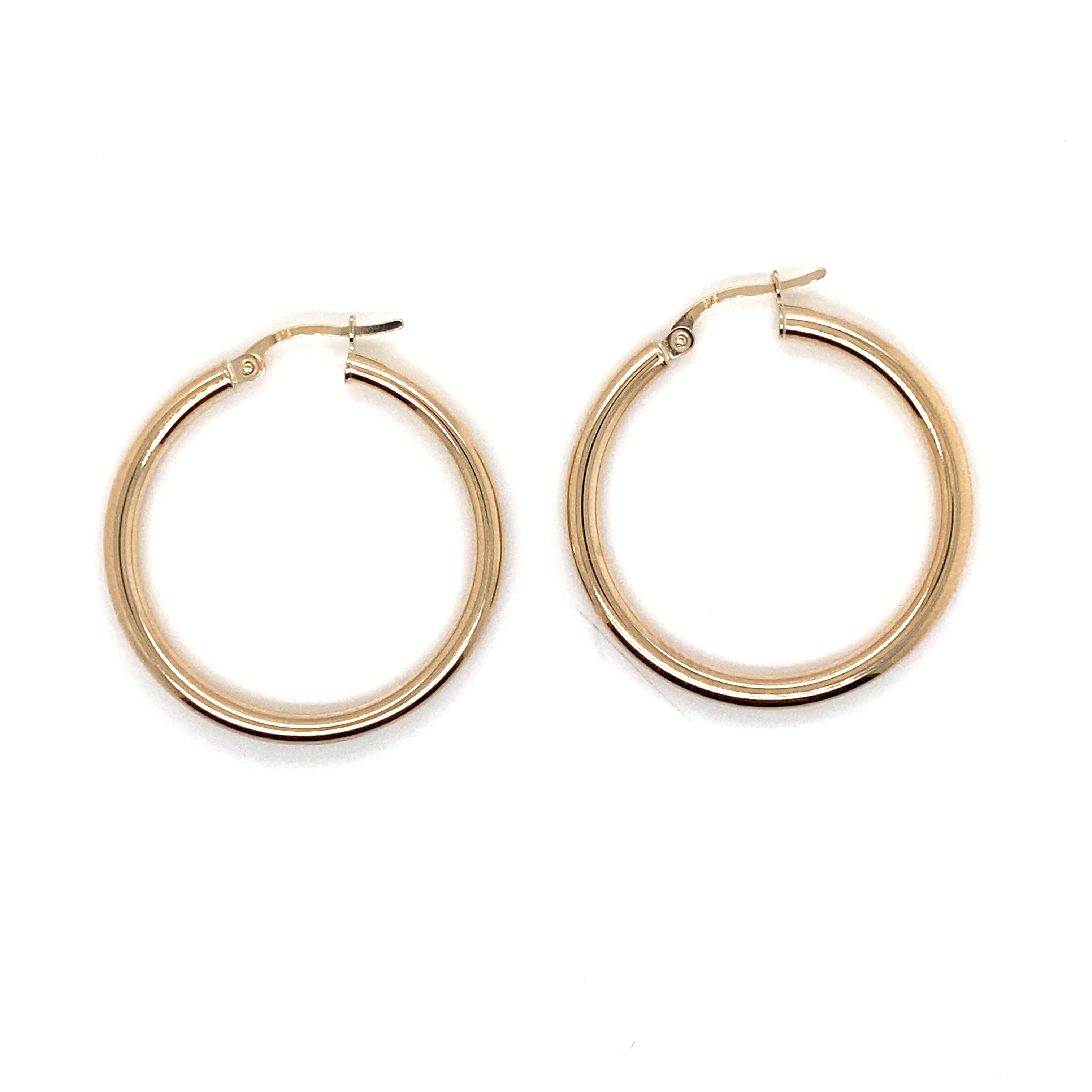 Maya 25mm Solid Gold Hoop Earrings - Caesar Loves Ava