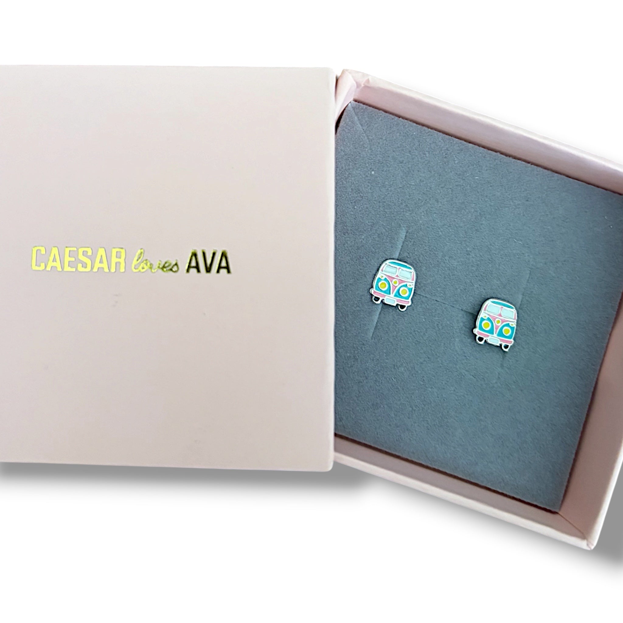 Elke Silver and Enamel Kombi Studs