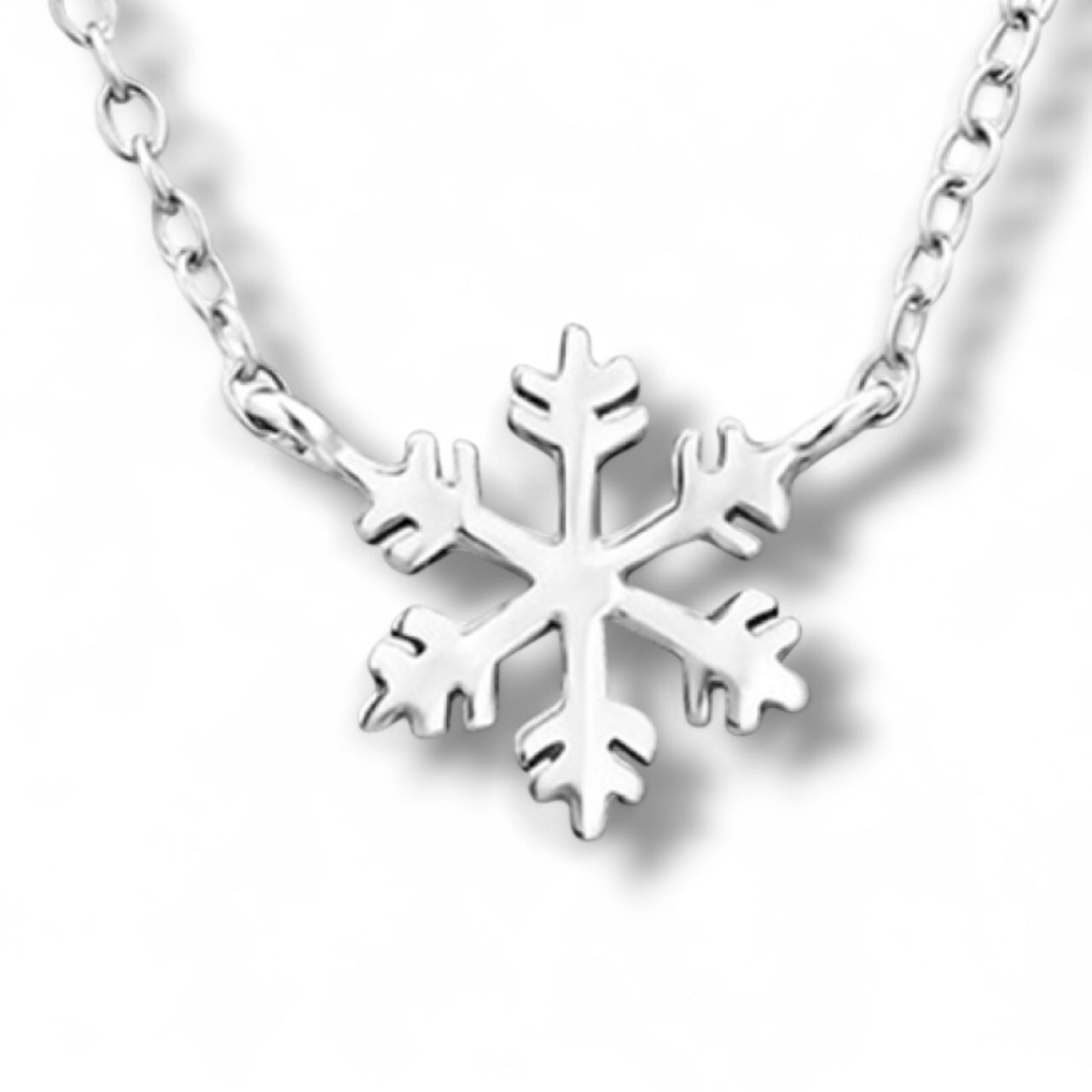 Sterling Silver Snowflake Necklace - Caesar Loves Ava