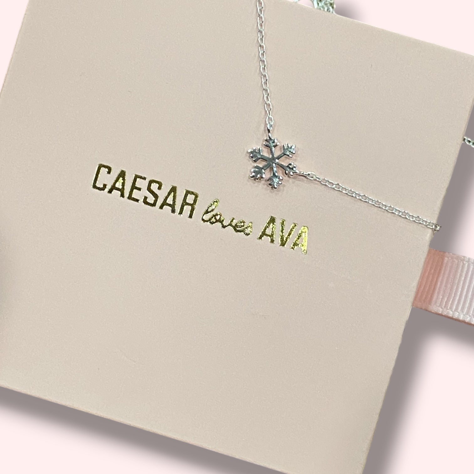 Sterling Silver Snowflake Necklace - Caesar Loves Ava