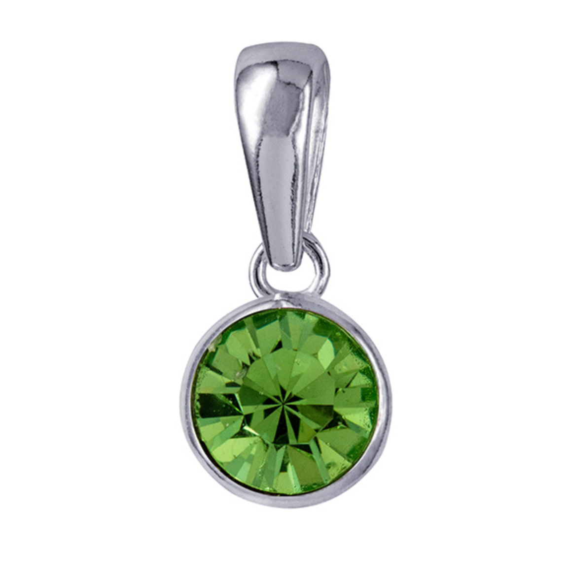 Sterling Silver Bezel Set 4mm Birthstone Pendant - Caesar Loves Ava