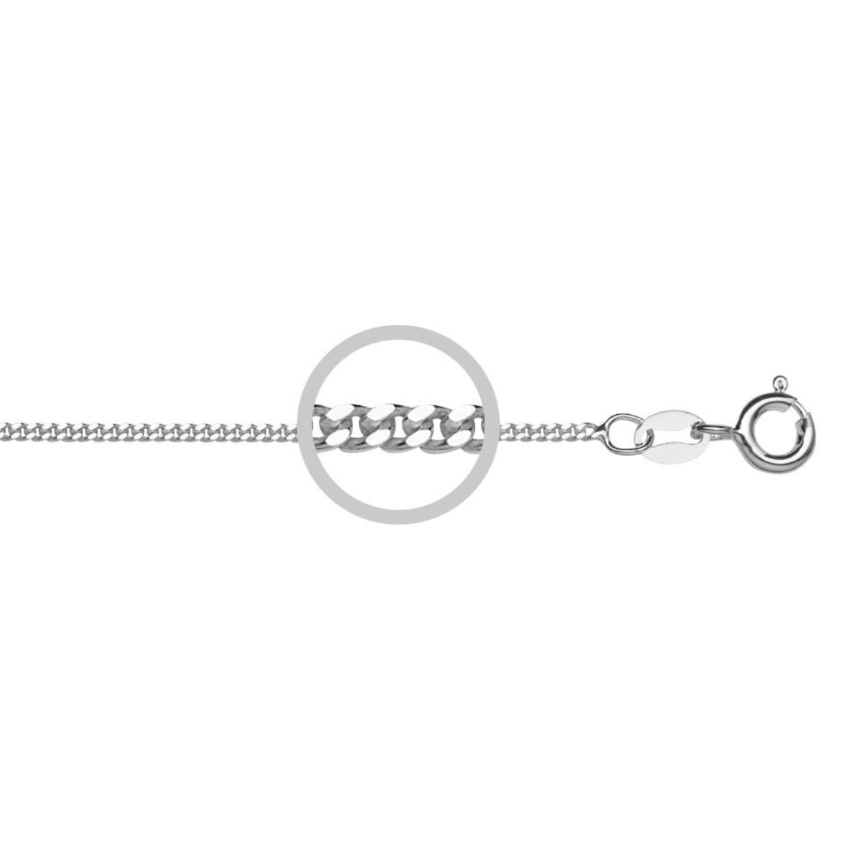 Sterling Silver Curb Chain - 40cm - Caesar Loves Ava