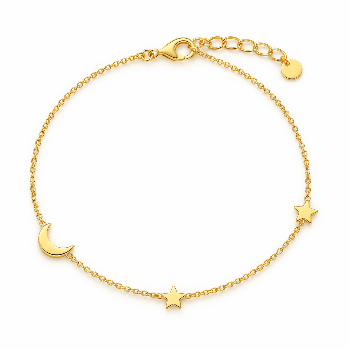 Roxana Sterling Silver Star and Moon Bracelet