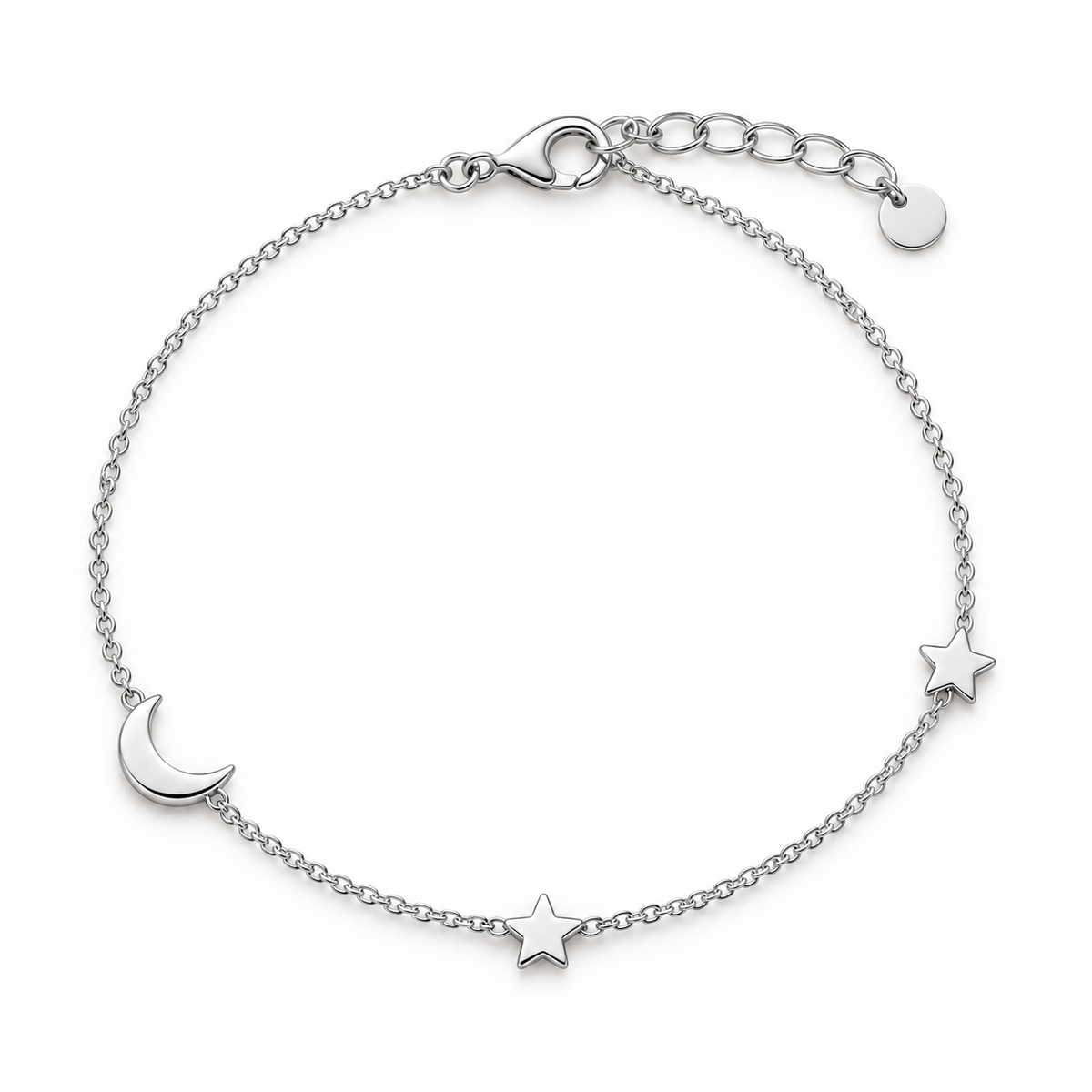 Roxana Sterling Silver Star and Moon Bracelet