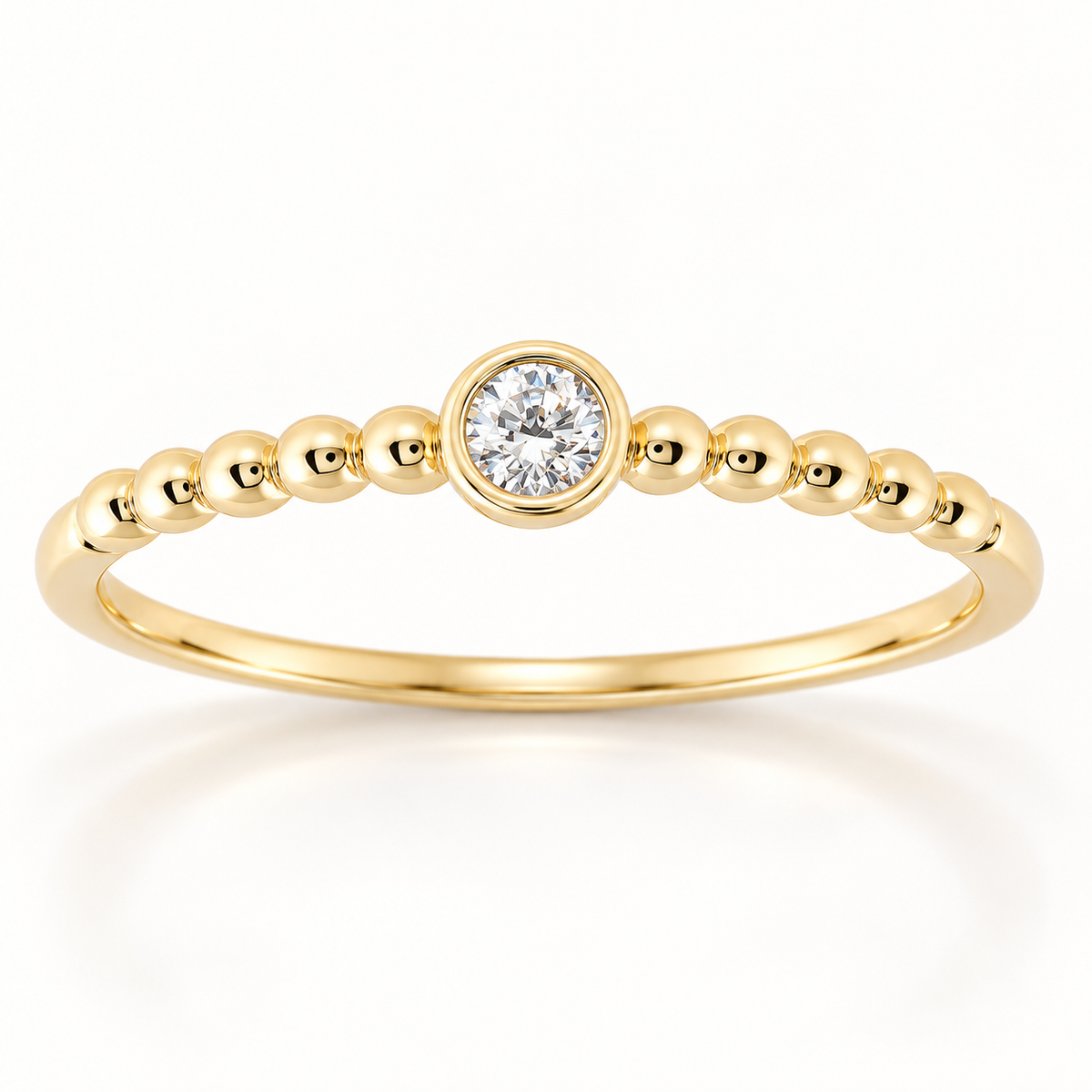 Mara Solid Gold and Diamond Bubble Ring