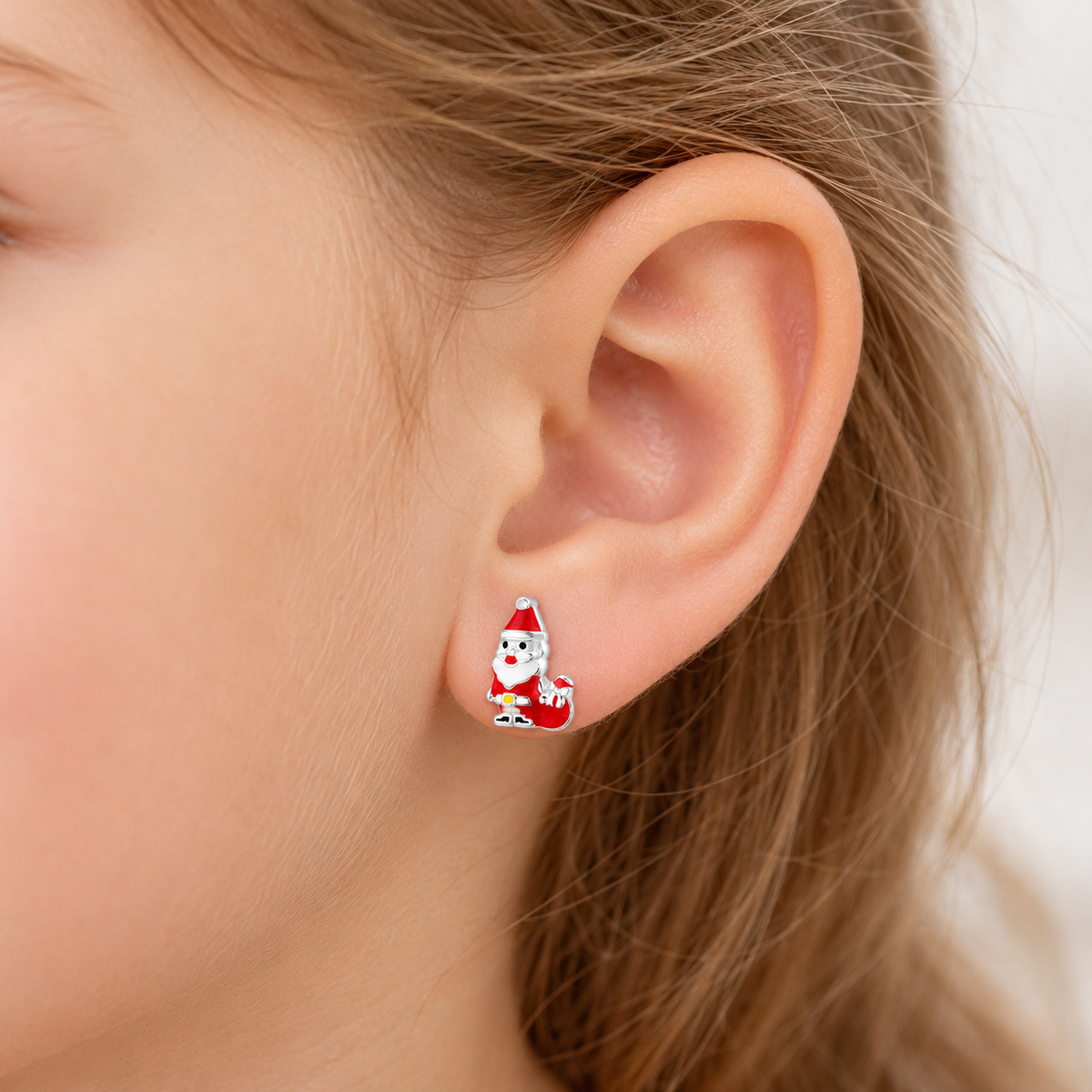 Santa Clause with Gifts Stud Earrings