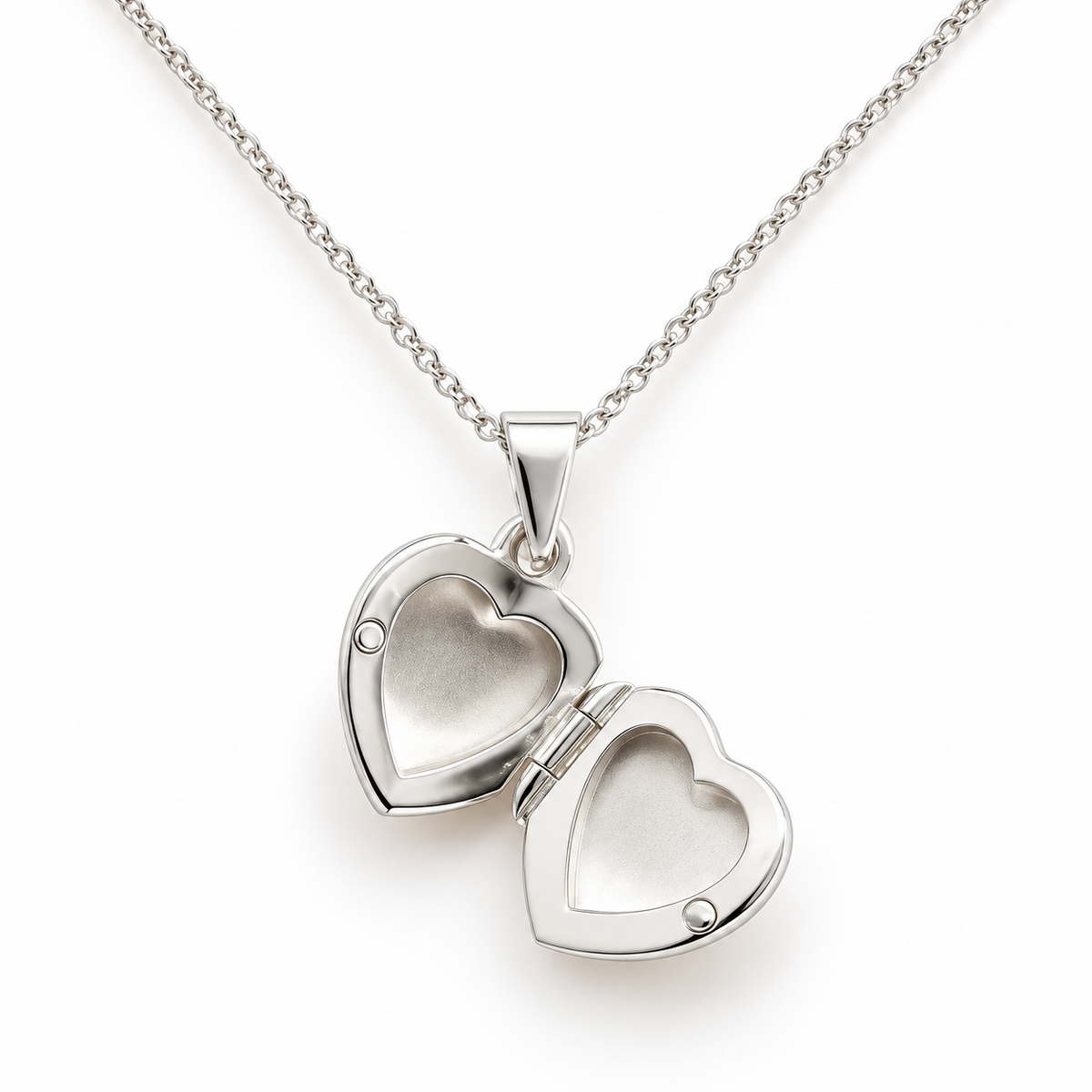 Harlow Sterling Silver Puff Heart Pendant Locket