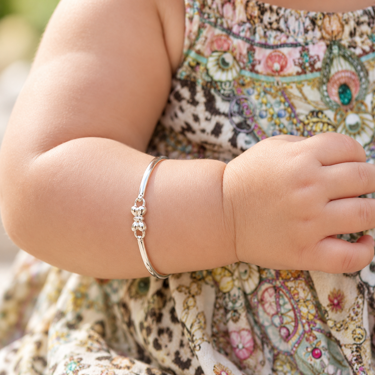 Maxine Sterling Silver Opening Baby Bangle