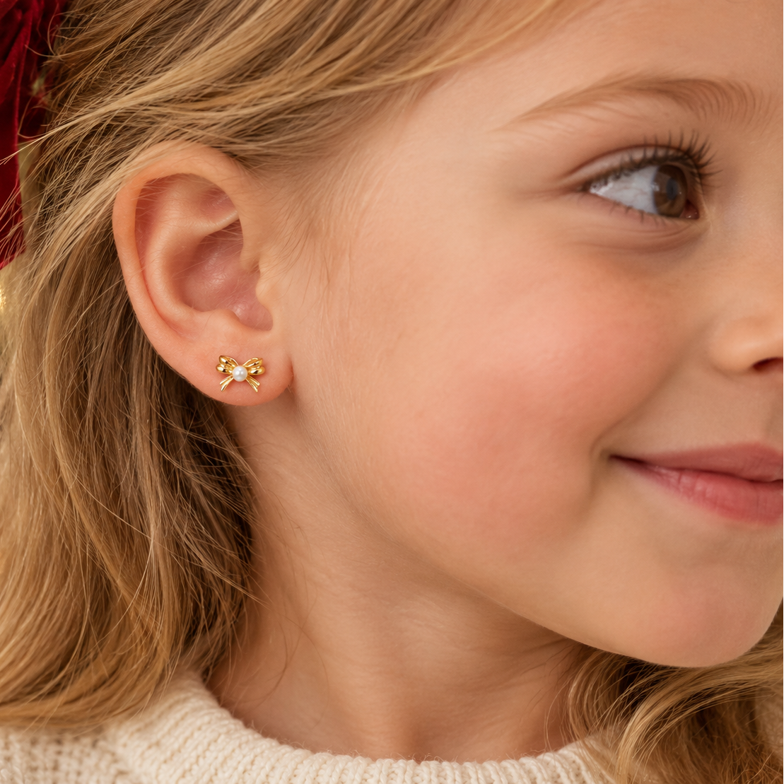 Audrey Sterling Silver Rose Gold Plated and Pearl Stud Earrings - Caesar Loves Ava