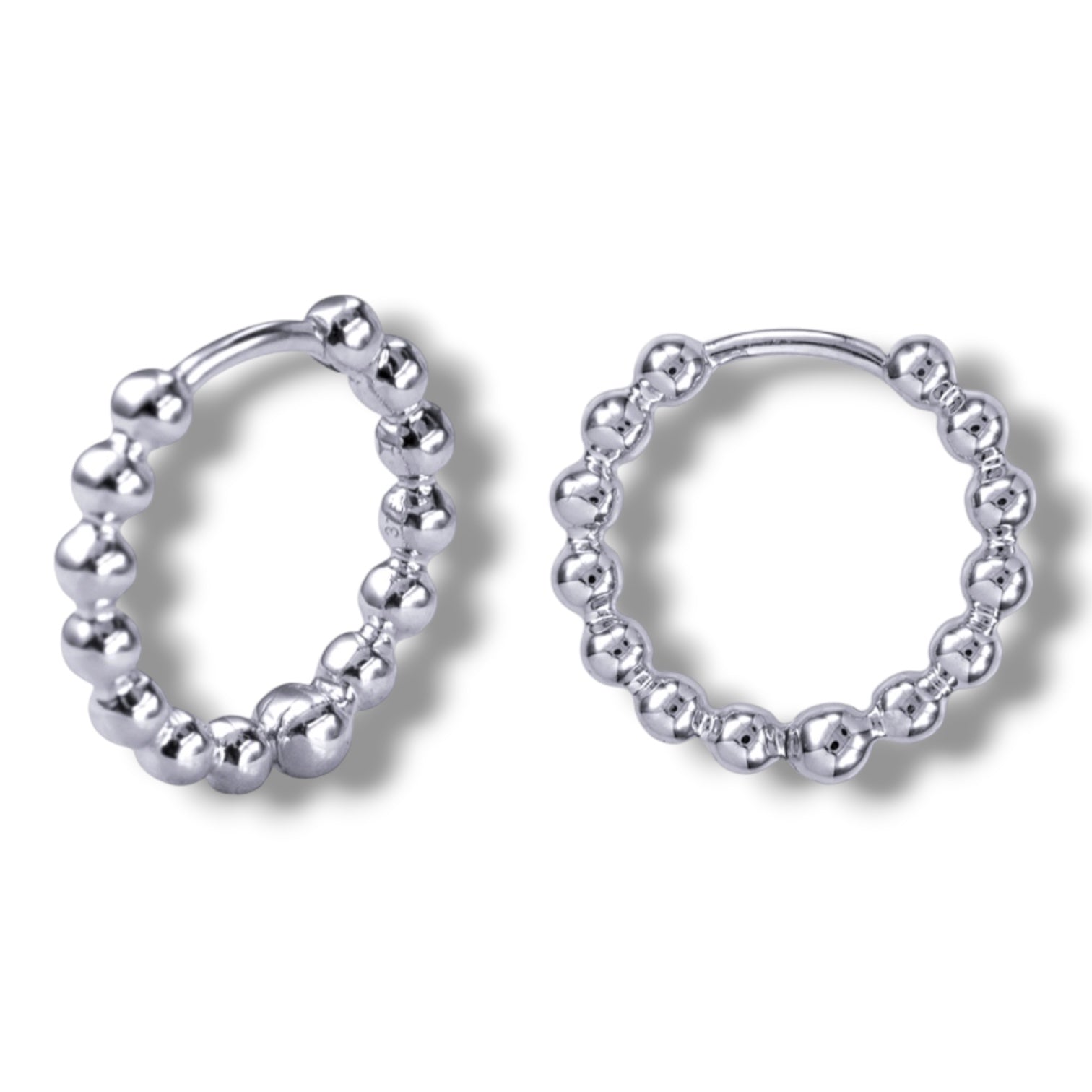 Nicola Sterling Silver Bubble Huggies - Caesar Loves Ava