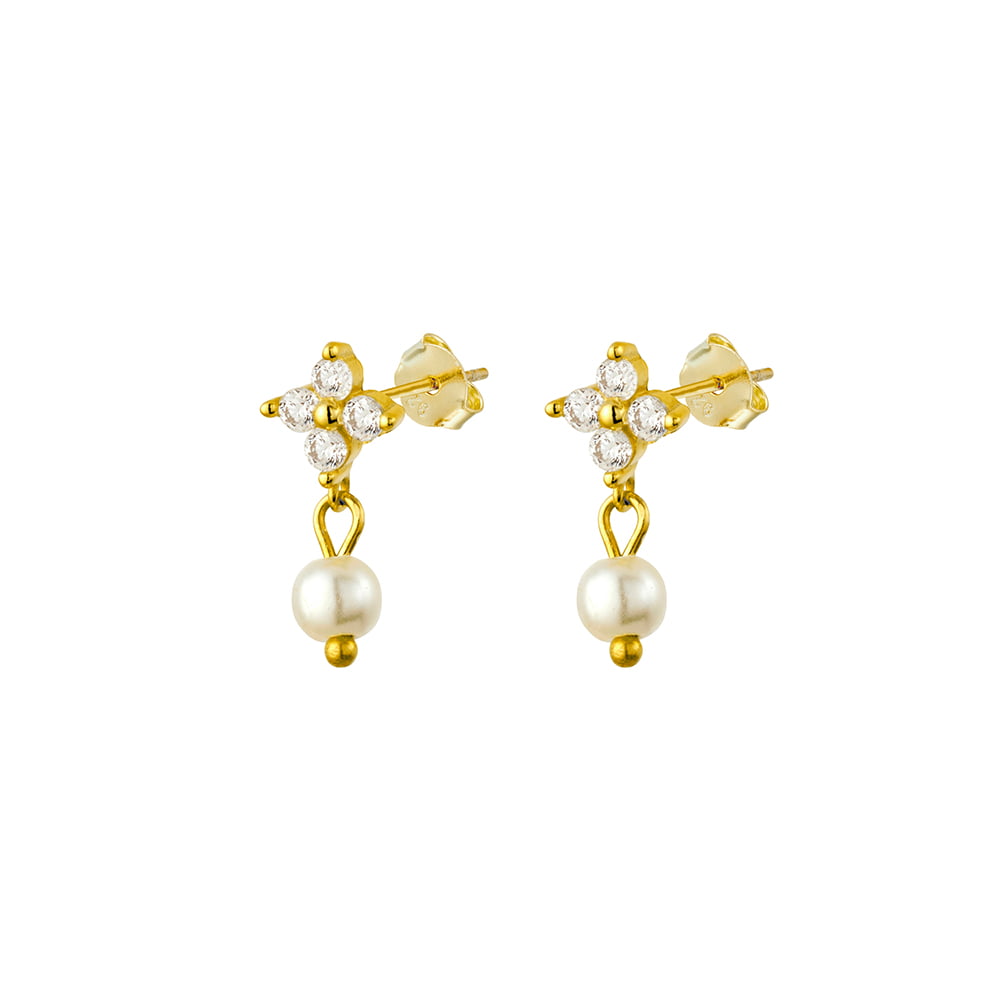 Beck Dazzling Pearl Drop Earrings