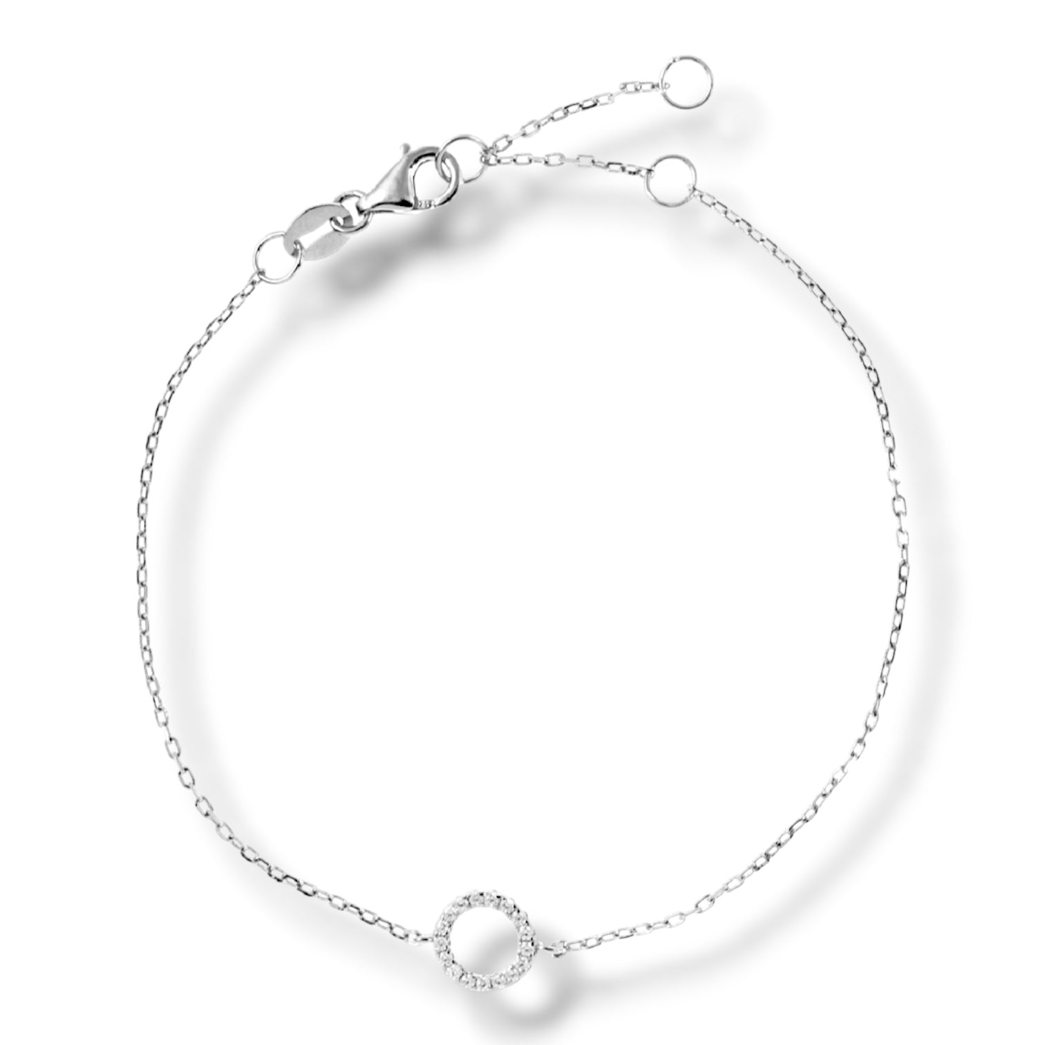 Zara Sterling Silver and Gold Plated Silver Sparkling Circle of Life Bracelet