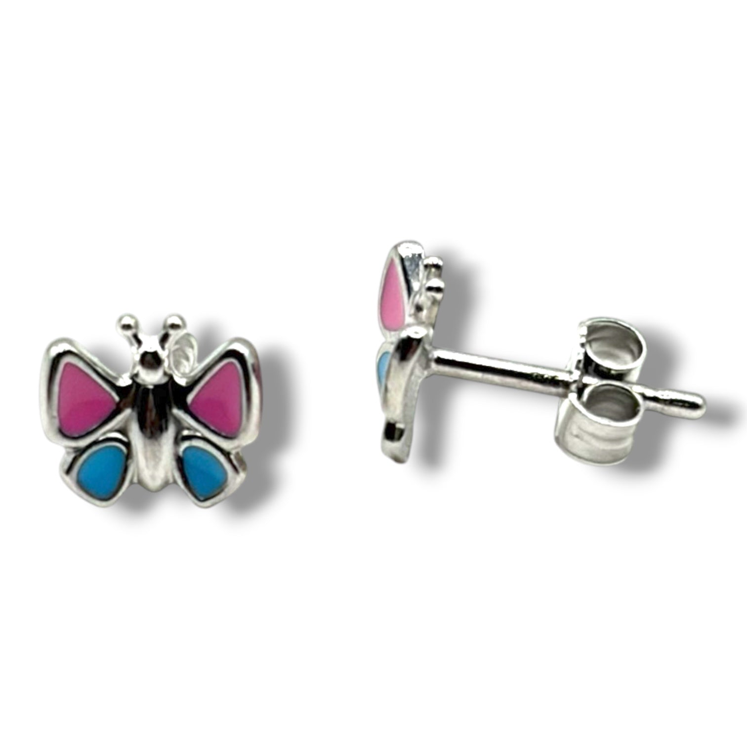 Becca Solid Gold Enamel Butterfly Studs
