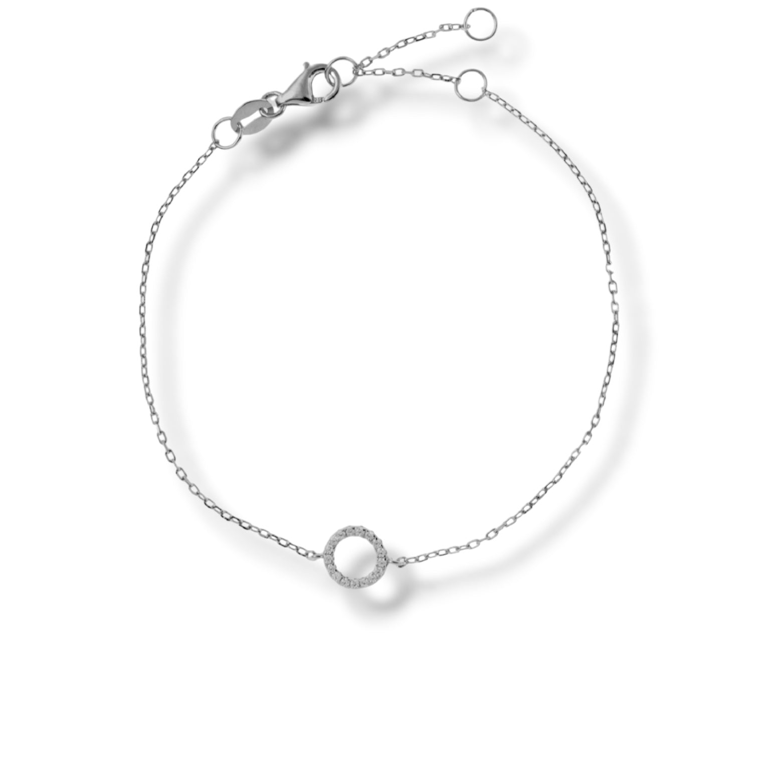 Zara Sterling Silver and Gold Plated Silver Sparkling Circle of Life Bracelet