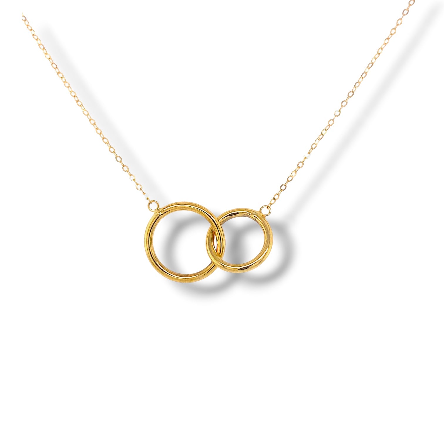 Nikita Solid Gold Infinite Interlocking Circle Necklace