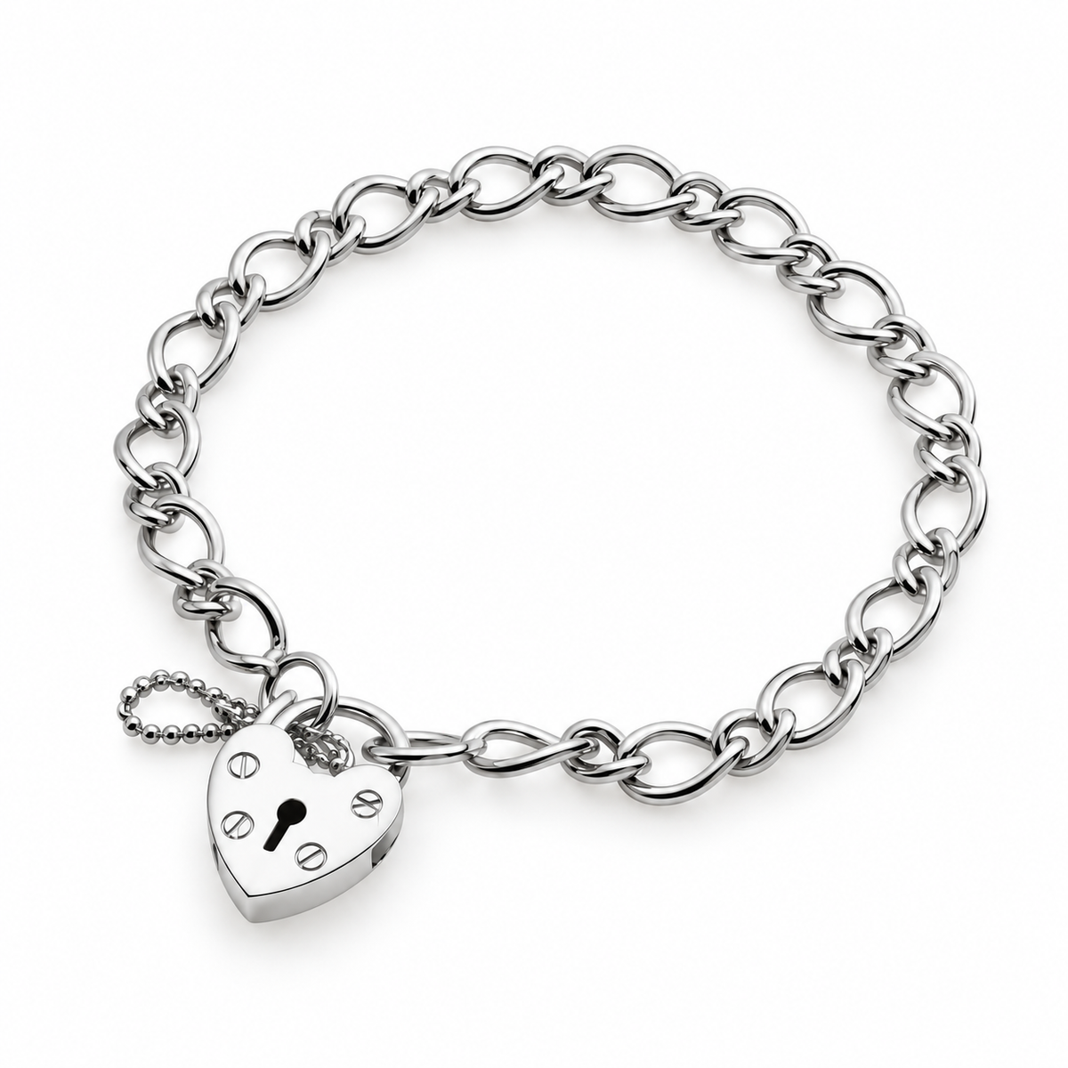 Elsie Sterling Silver Baby Padlock Bracelet