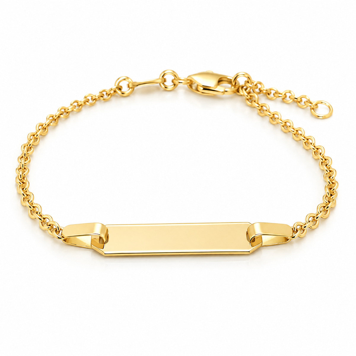Aura Solid Gold ID Child's Bracelet