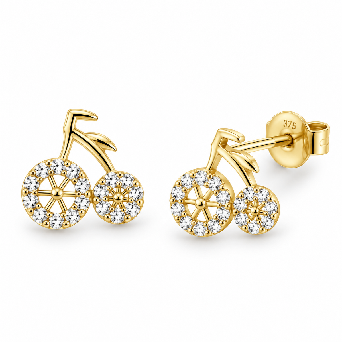 Micaela Solid Gold Dazzling Bicycle Studs