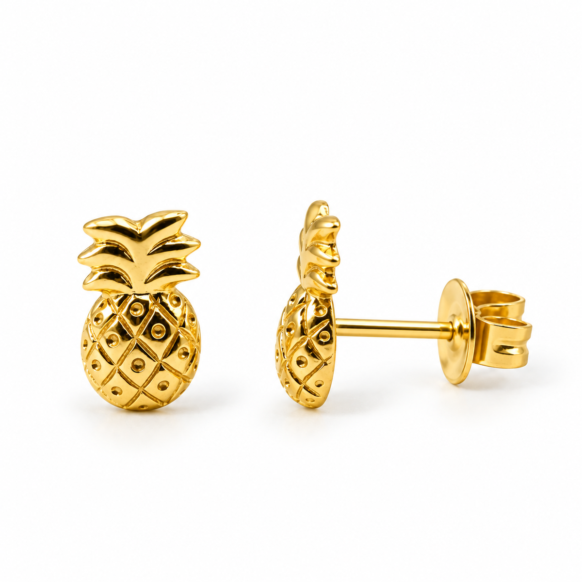 Lola Gold Plated Silver Pineapple Studs