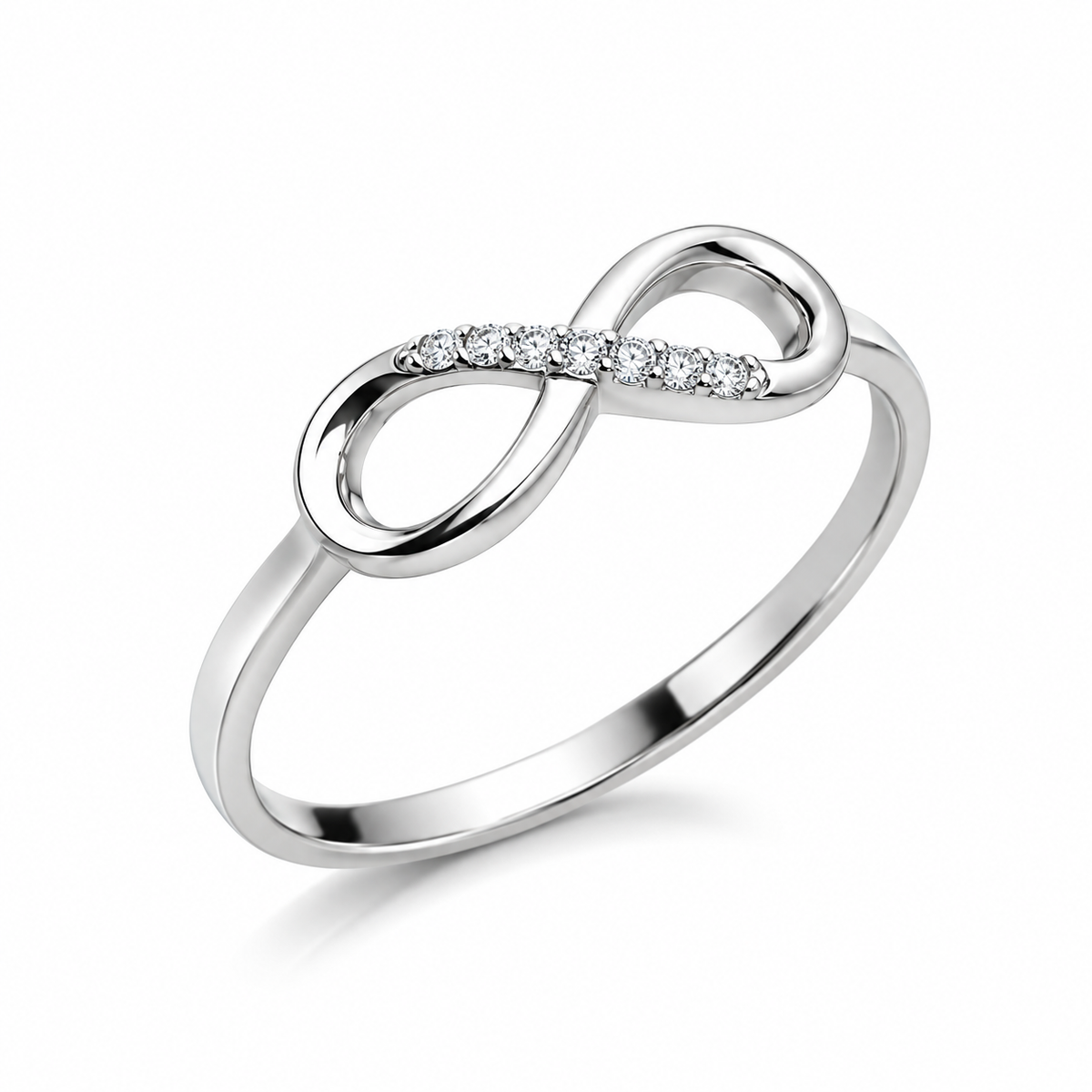 Ember Sterling Silver and Gold Plated Silver Sparkling Infinity Ring