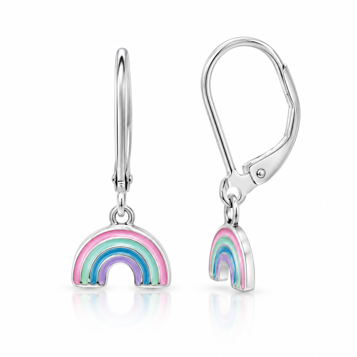 Alya Sterling silver Pastel Rainbow Drop Earrings