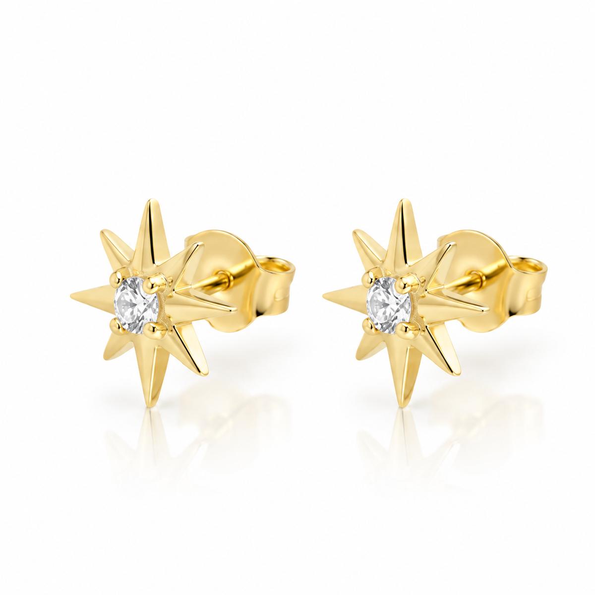 Sandra Sterling Silver Dazzling North Star Studs