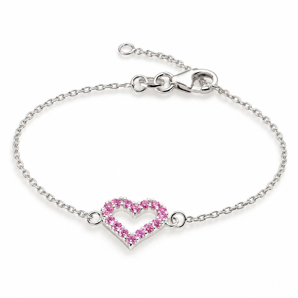 Larissa Children's Sterling Silver Bracelet with Dazzling Heart