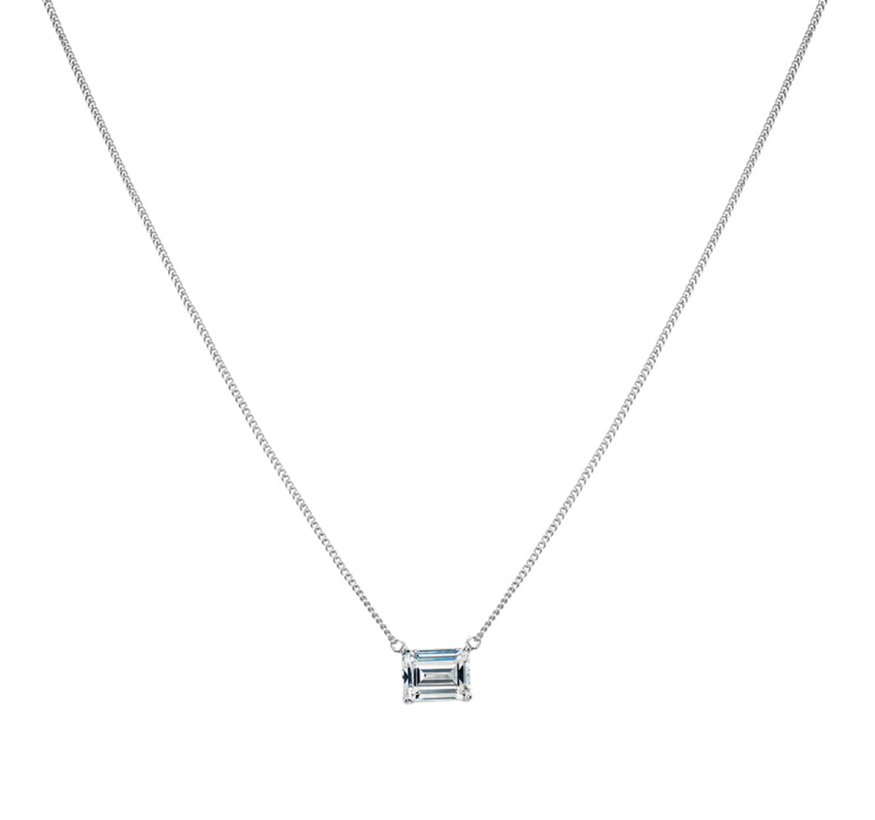 Emmie Sterling Silver and Gold Plated Silver Floating Stone Necklace - Caesar Loves Ava