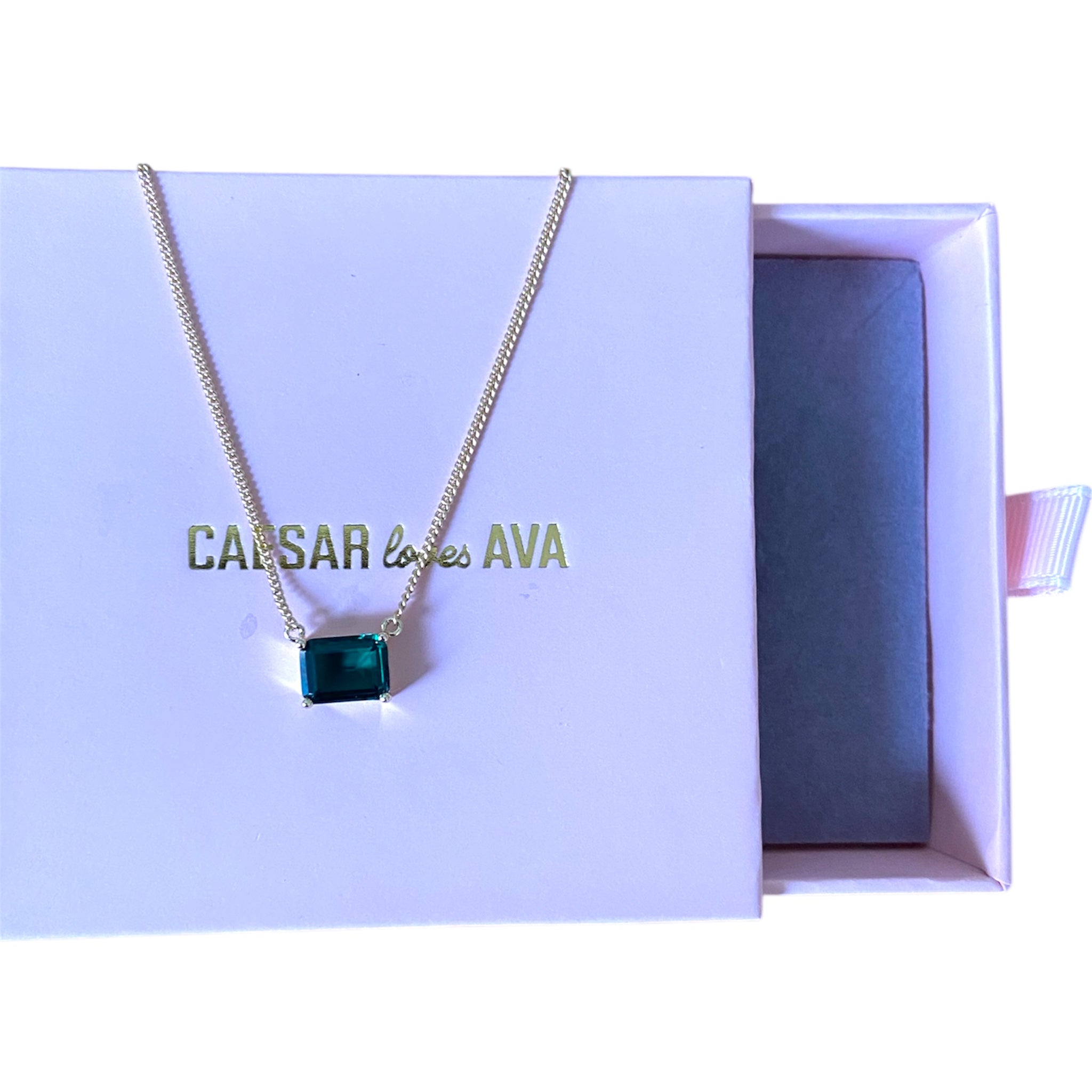 Emmie Sterling Silver and Gold Plated Silver Floating Stone Necklace