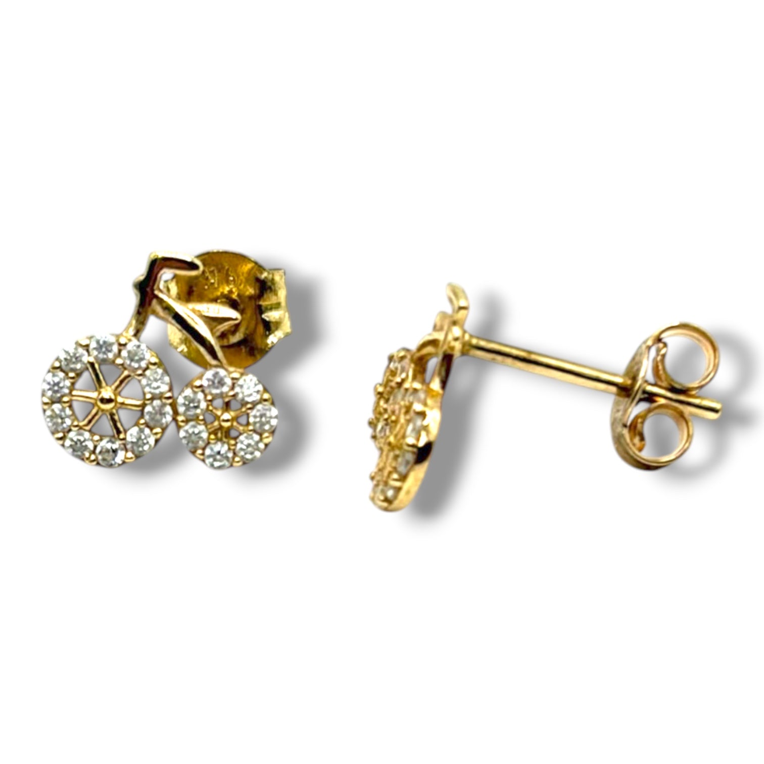 Micaela Solid Gold Dazzling Bicycle Studs