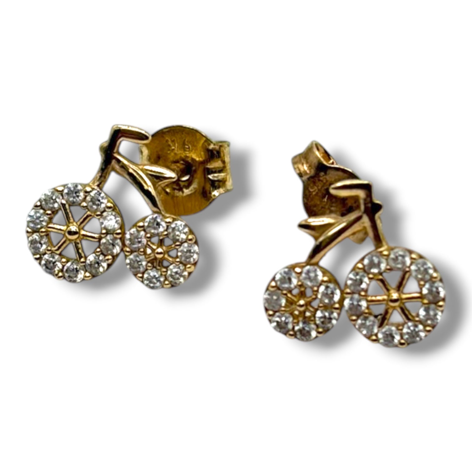 Micaela Solid Gold Dazzling Bicycle Studs