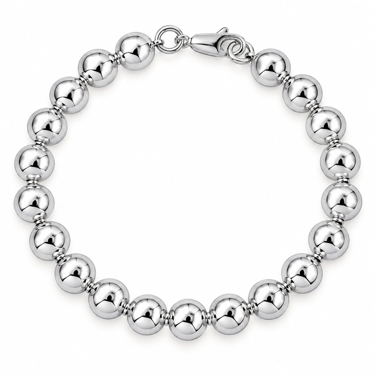 Alba Sterling Silver 8mm Ball Bracelet