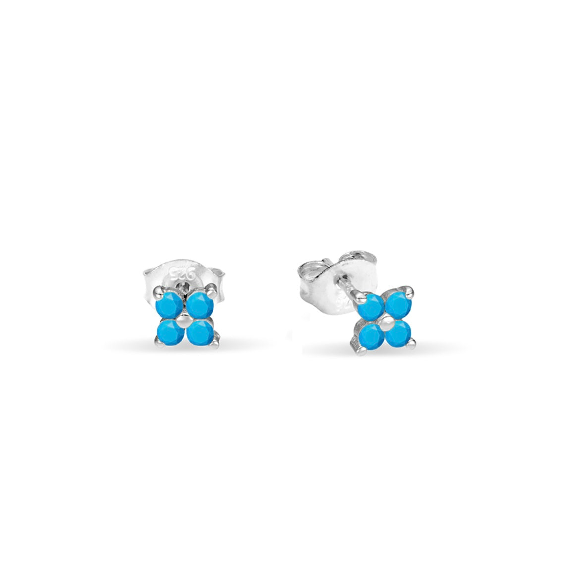Tahlia Sterling Silver and Turquoise Studs - Caesar Loves Ava
