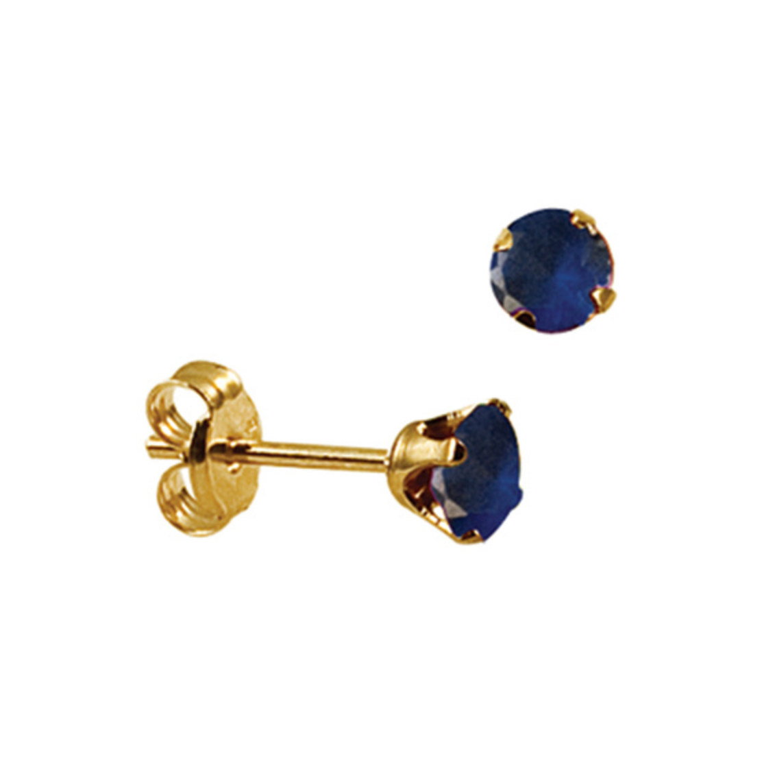 4mm Solid Yellow Gold Birthstone Studs - Caesar Loves Ava