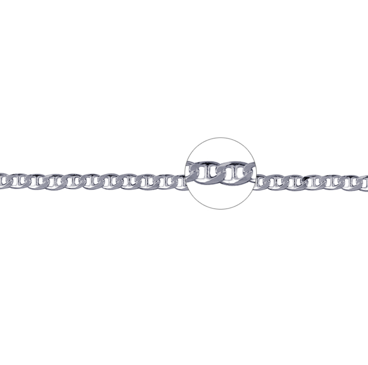 Sterling Silver Bevelled Diamond Cut Chain - 45cm - Caesar Loves Ava
