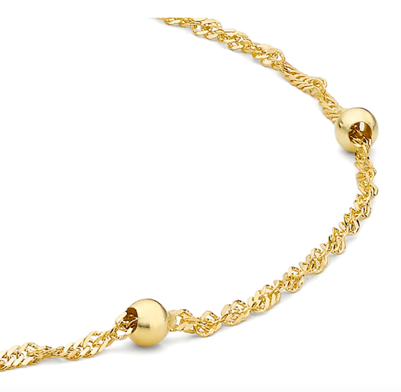 Anja Solid Gold Ball Twist Bracelet - Caesar Loves Ava