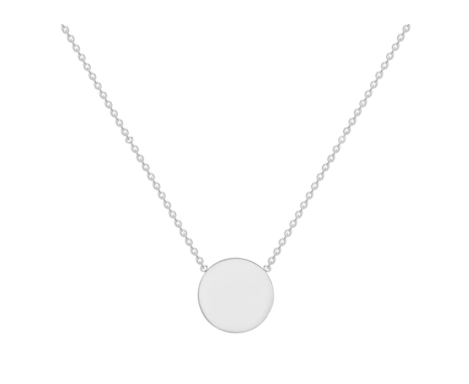 Filippa Solid Gold Engravable 10mm Circle Necklace - Caesar Loves Ava