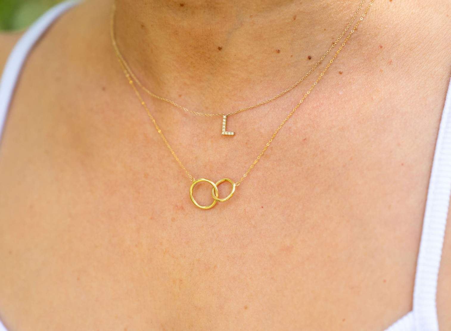 Nikita Solid Gold Infinite Interlocking Circle Necklace - Caesar Loves Ava