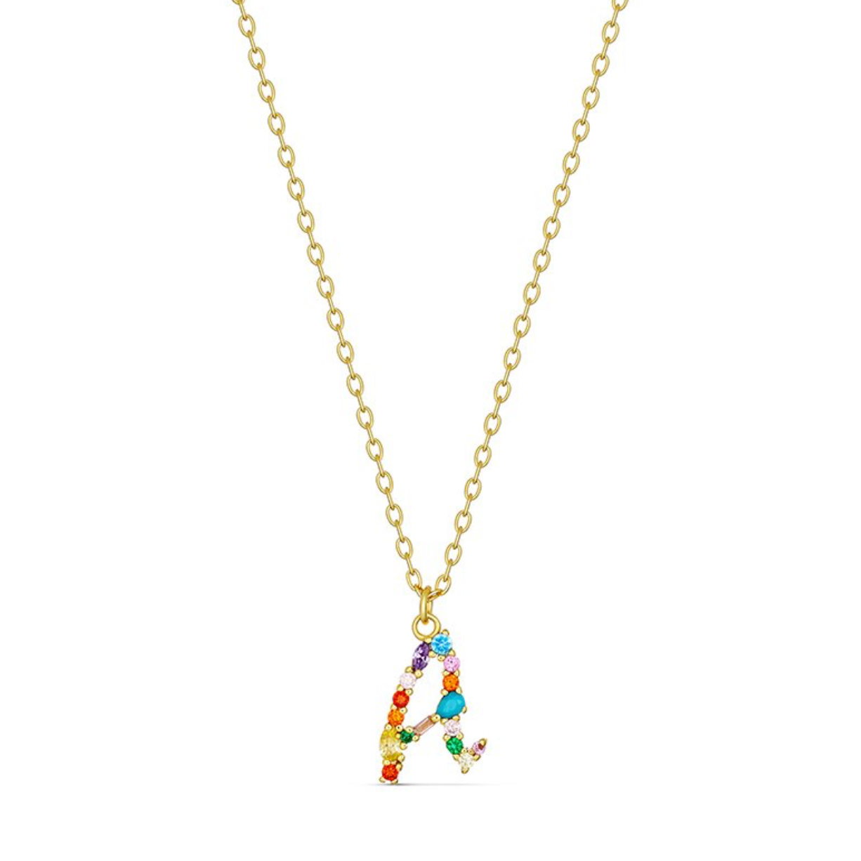 Elsa Dazzling Colourful Initial Necklace - Caesar Loves Ava