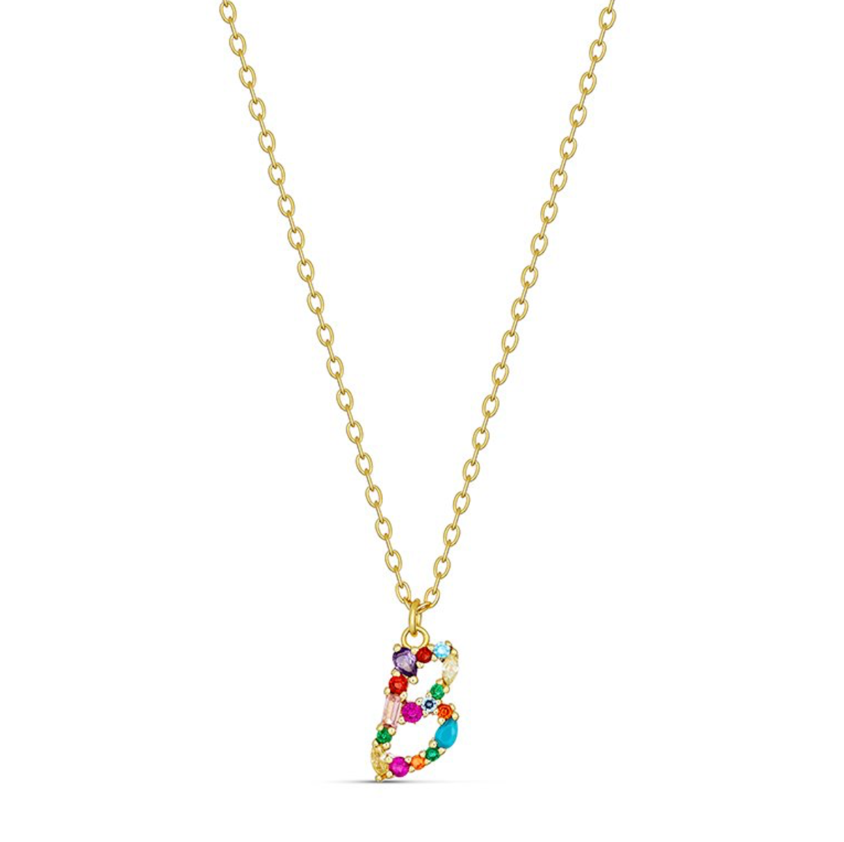 Elsa Dazzling Colourful Initial Necklace - Caesar Loves Ava