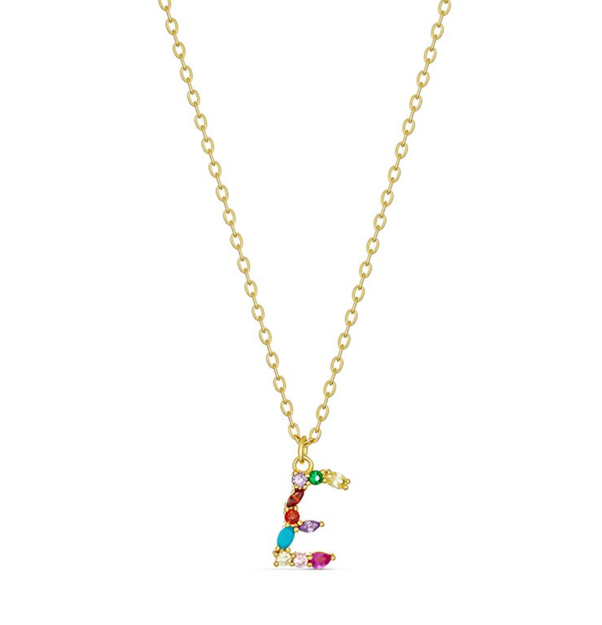 Elsa Dazzling Colourful Initial Necklace - Caesar Loves Ava