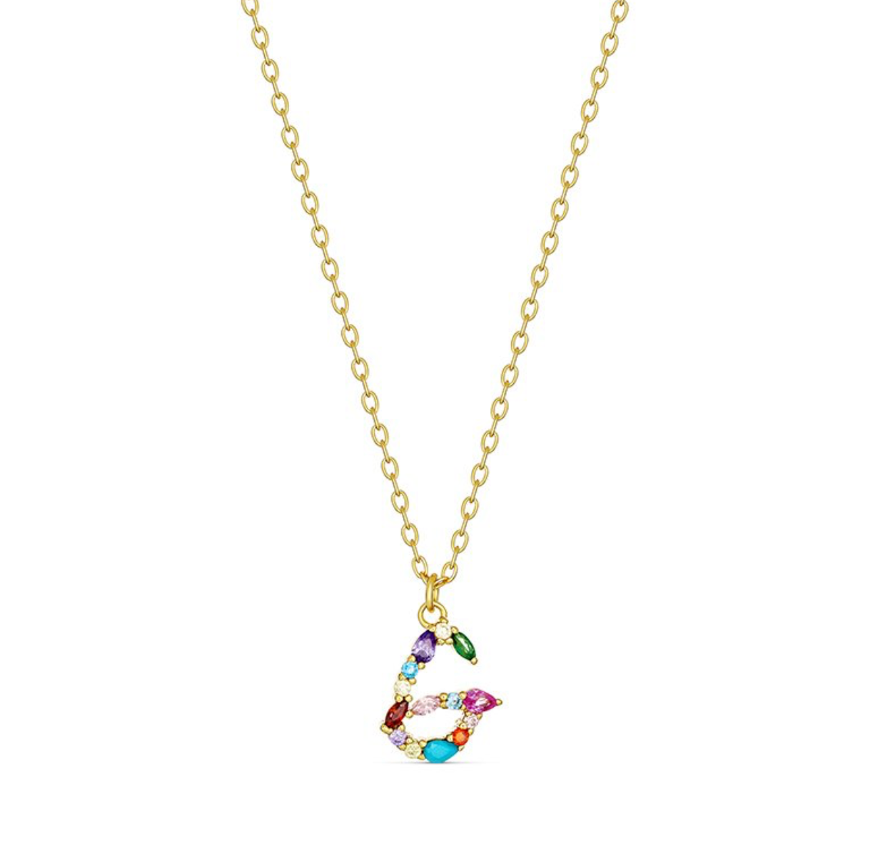 Elsa Dazzling Colourful Initial Necklace - Caesar Loves Ava
