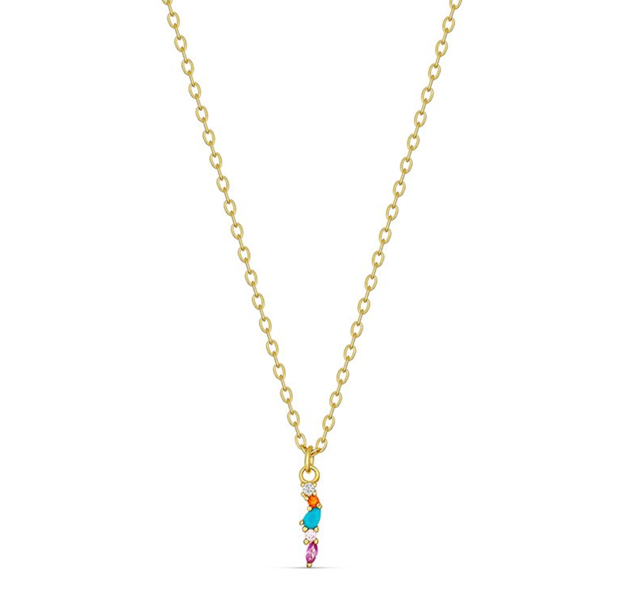 Elsa Dazzling Colourful Initial Necklace - Caesar Loves Ava