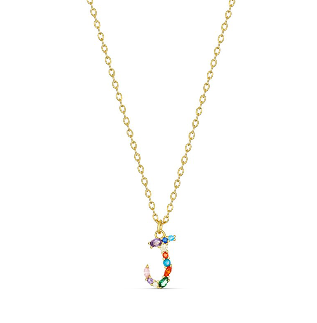 Elsa Dazzling Colourful Initial Necklace - Caesar Loves Ava