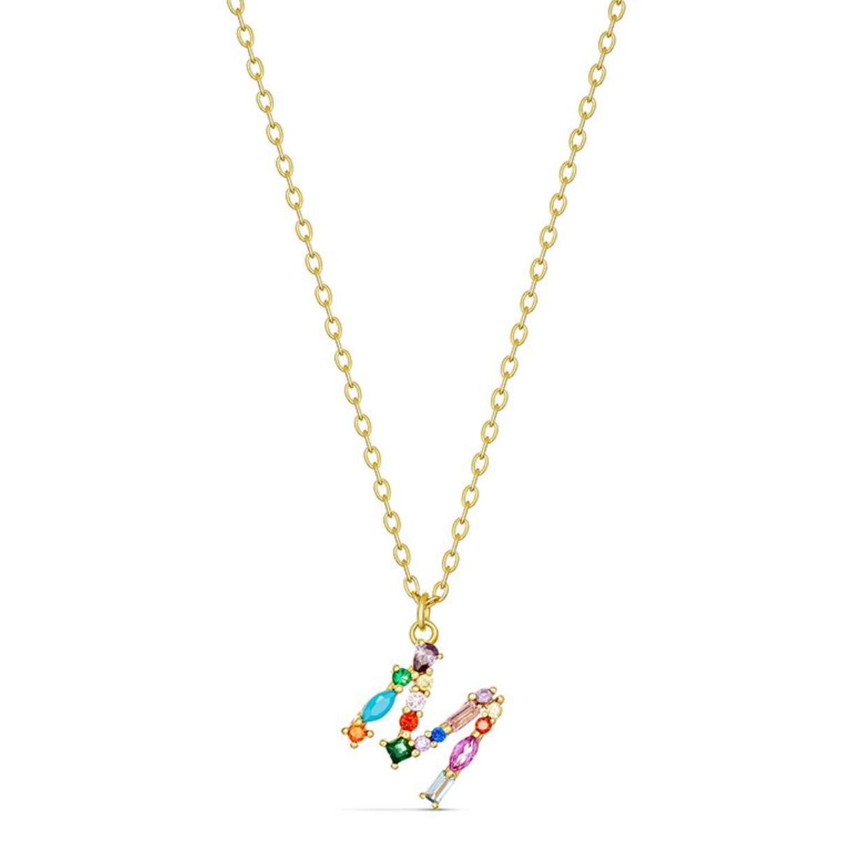 Elsa Dazzling Colourful Initial Necklace - Caesar Loves Ava