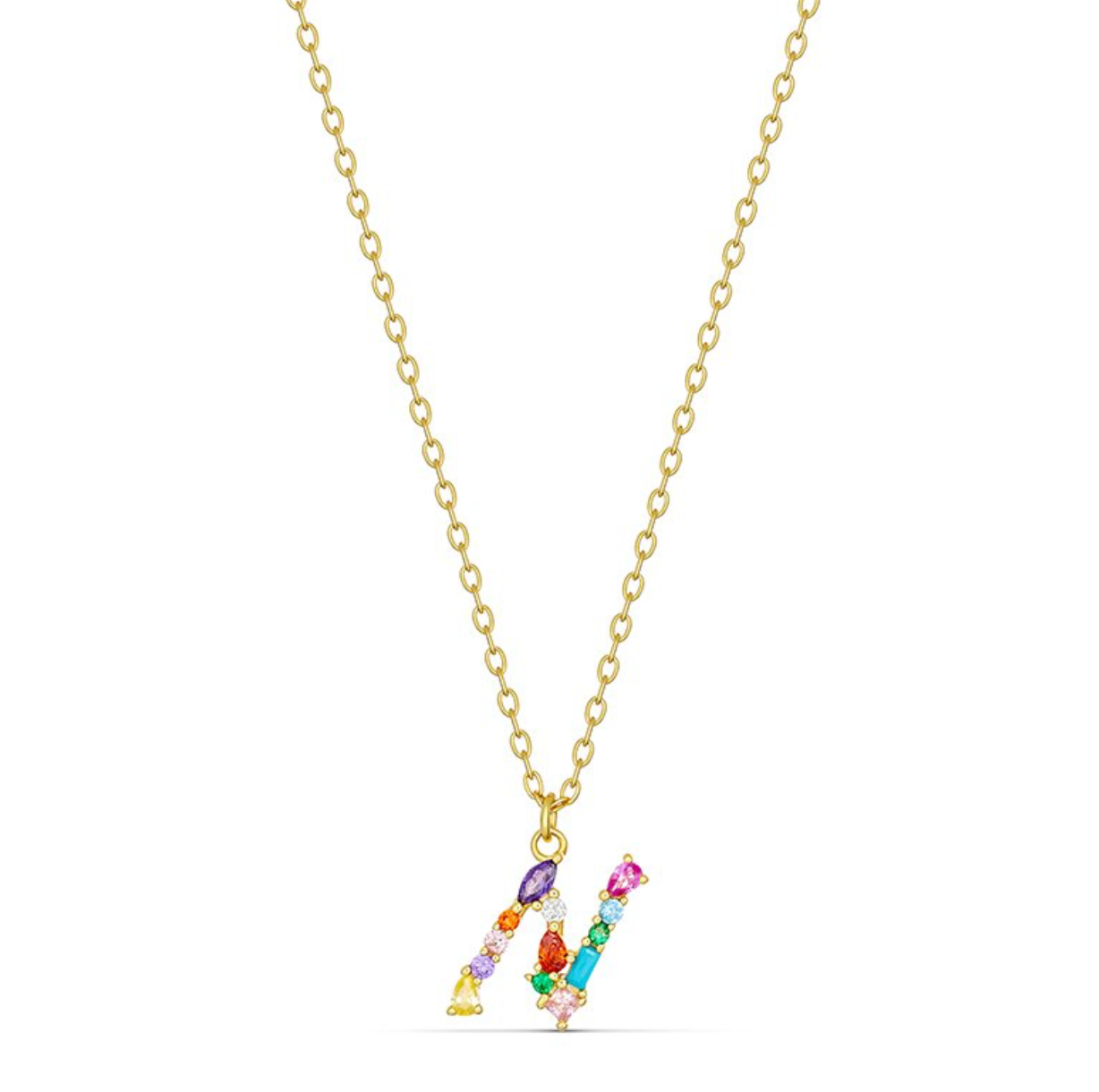 Elsa Dazzling Colourful Initial Necklace - Caesar Loves Ava