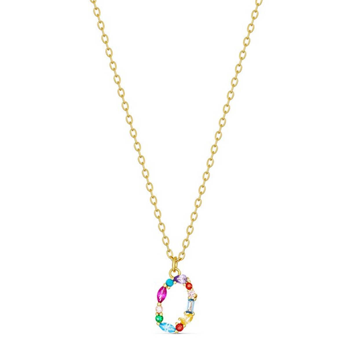 Elsa Dazzling Colourful Initial Necklace - Caesar Loves Ava