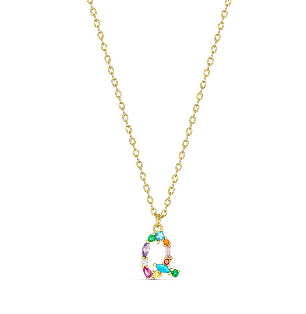 Elsa Dazzling Colourful Initial Necklace - Caesar Loves Ava